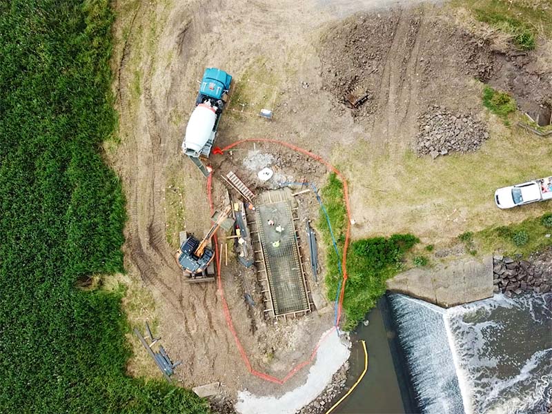 Construction of Pillars Road Crossing fishway