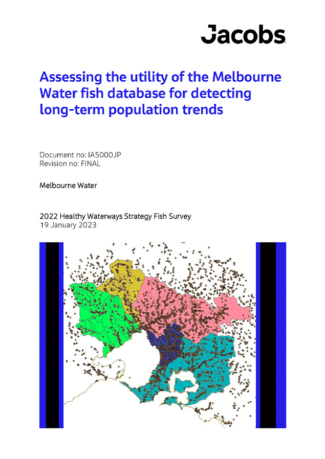Assessing the utility of the Melbourne Water fish database for detecting long-term population trends