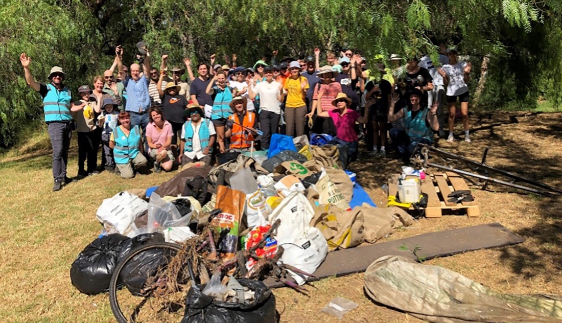 Clean Up Australia Day conducted by Chain of Ponds participants across Moonee Ponds Creek in 2023